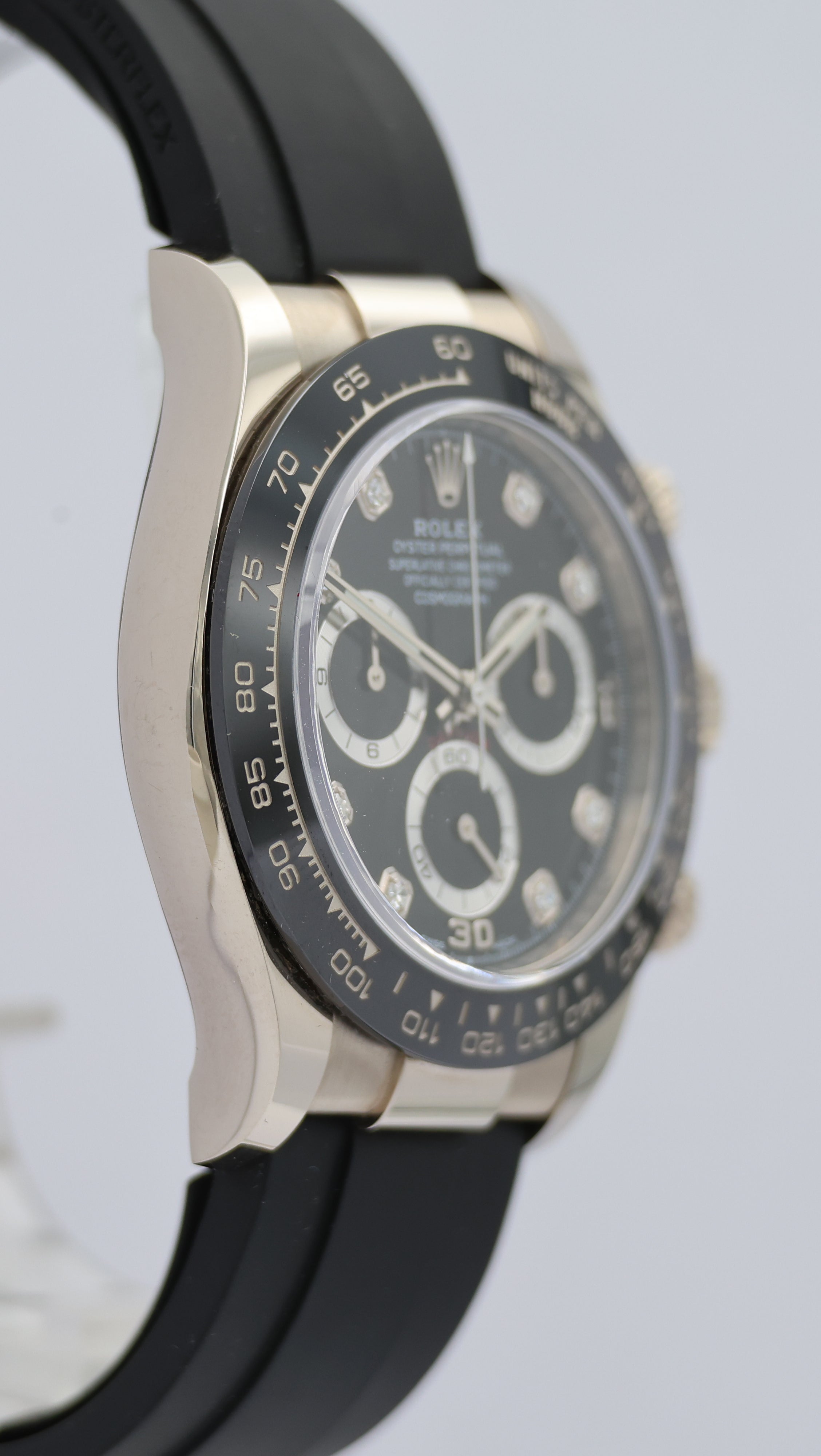 Rolex Daytona Weißgold Oysterflex Diamond 116519LN Box + og. Papiere