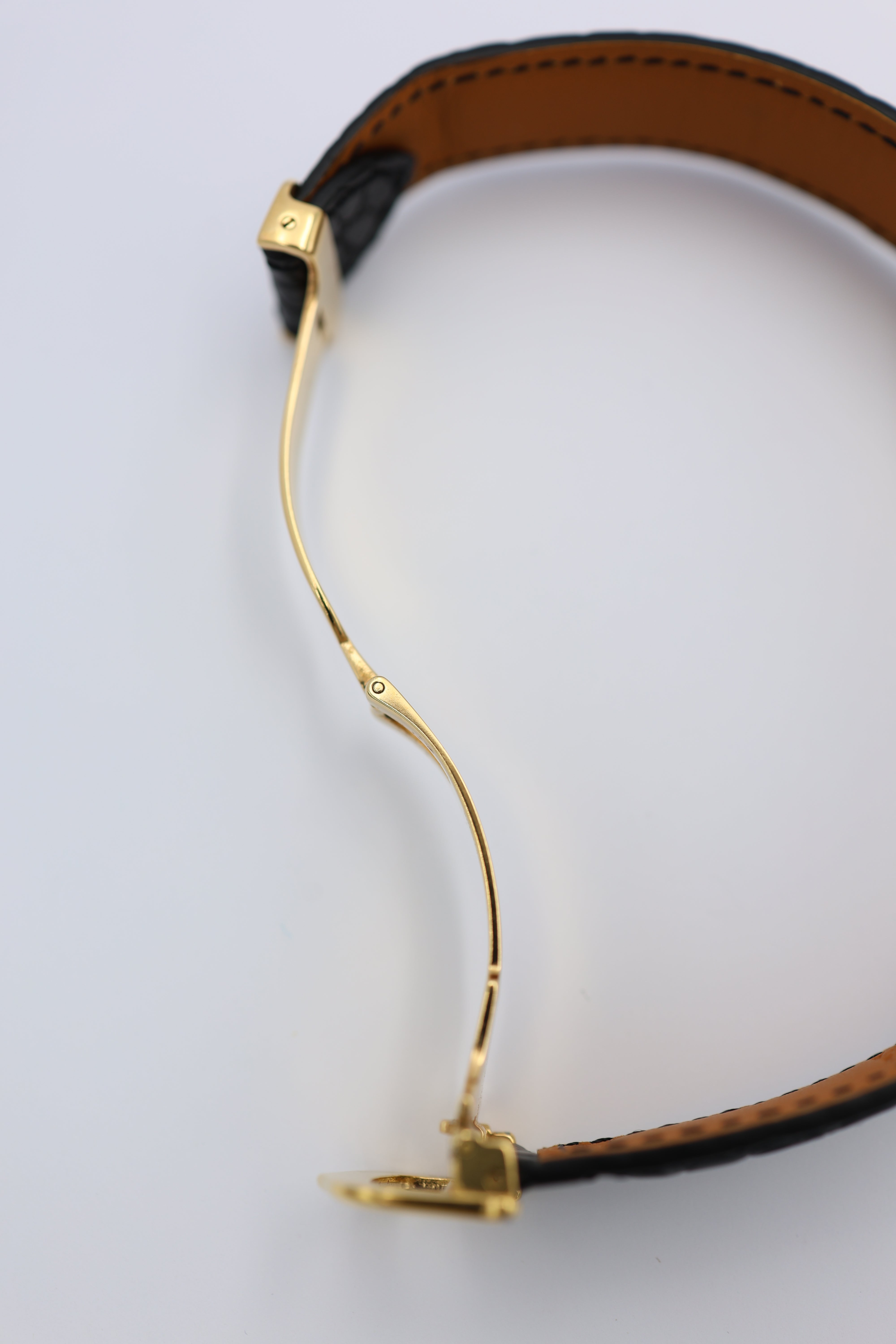 Cartier Tank Normale Paris Blatt 18k Gold Quarz 78092 - Detailansicht 13