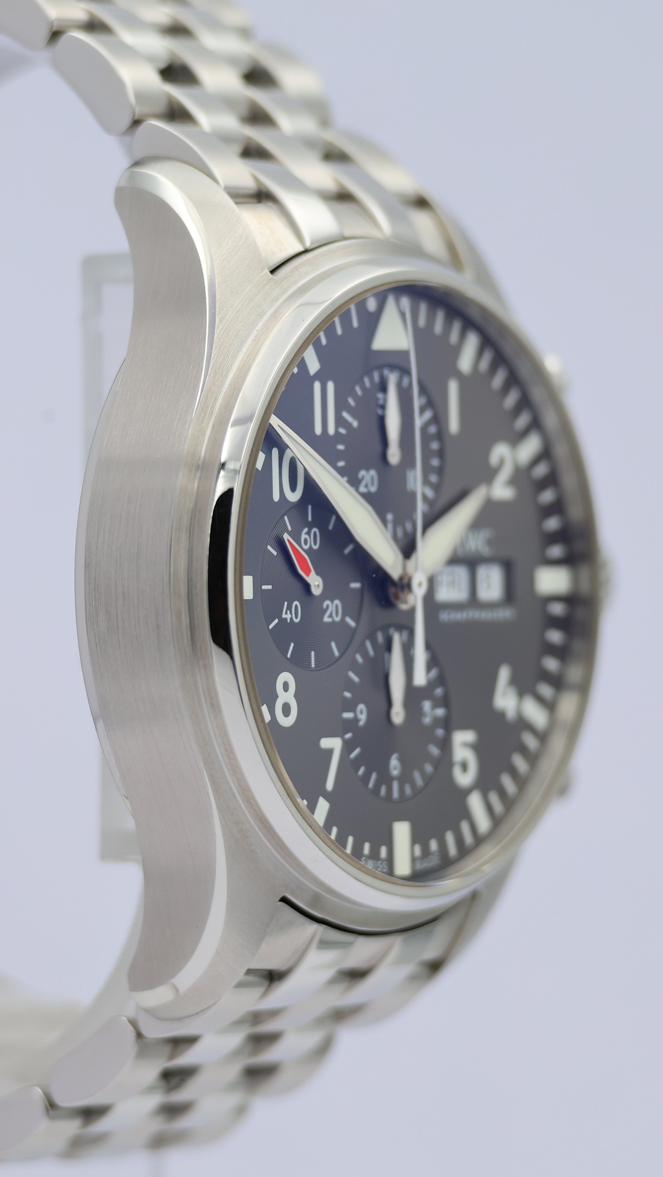 IWC Fliegeruhr Spitfire Chronograph Grau IW377719 - Detailansicht 8