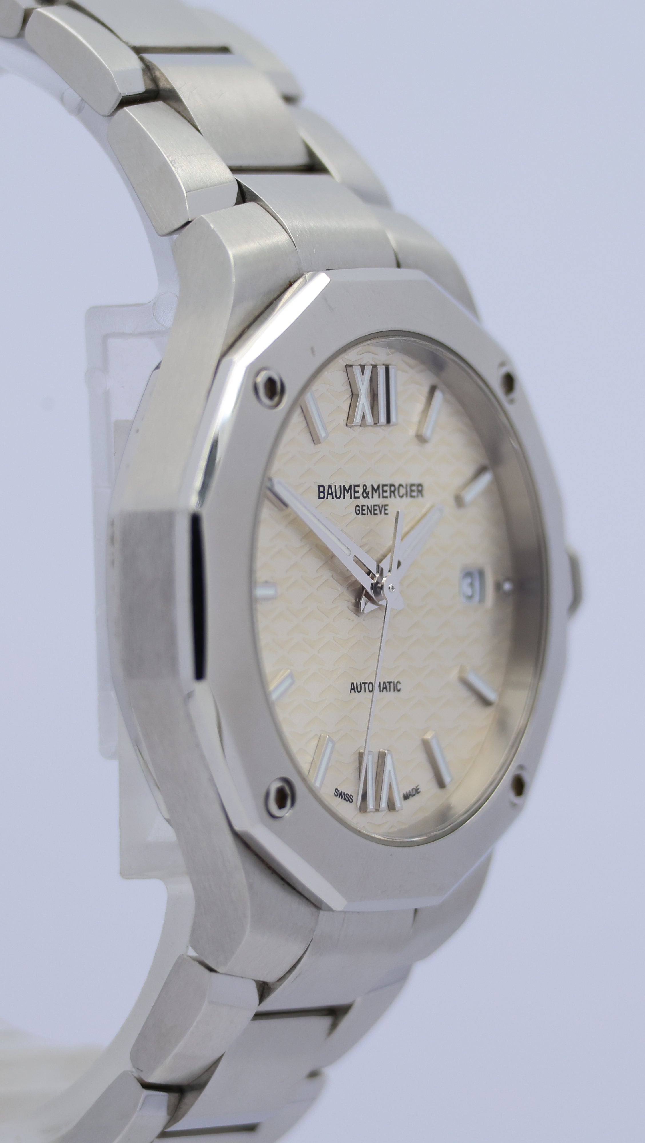 Baume & Mercier Riviera Lady Automatik Silber 10615 Box + og. Papiere