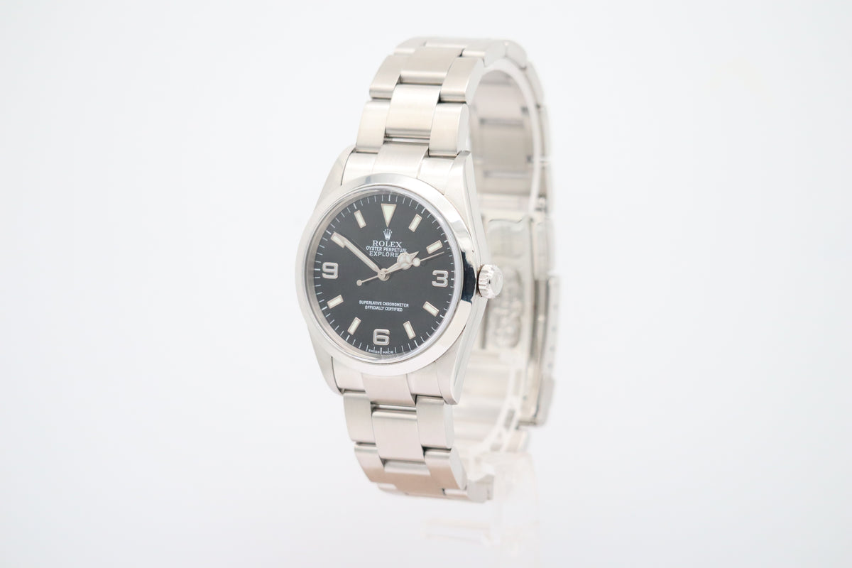 Rolex Explorer Automatik Herrenuhr Stahl Schwarz 114270 - Detailansicht 1