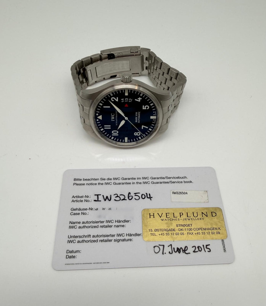 IWC Fliegeruhr Mark 41mm Automatik  IW326504 - Papiere und oder Lieferumfang