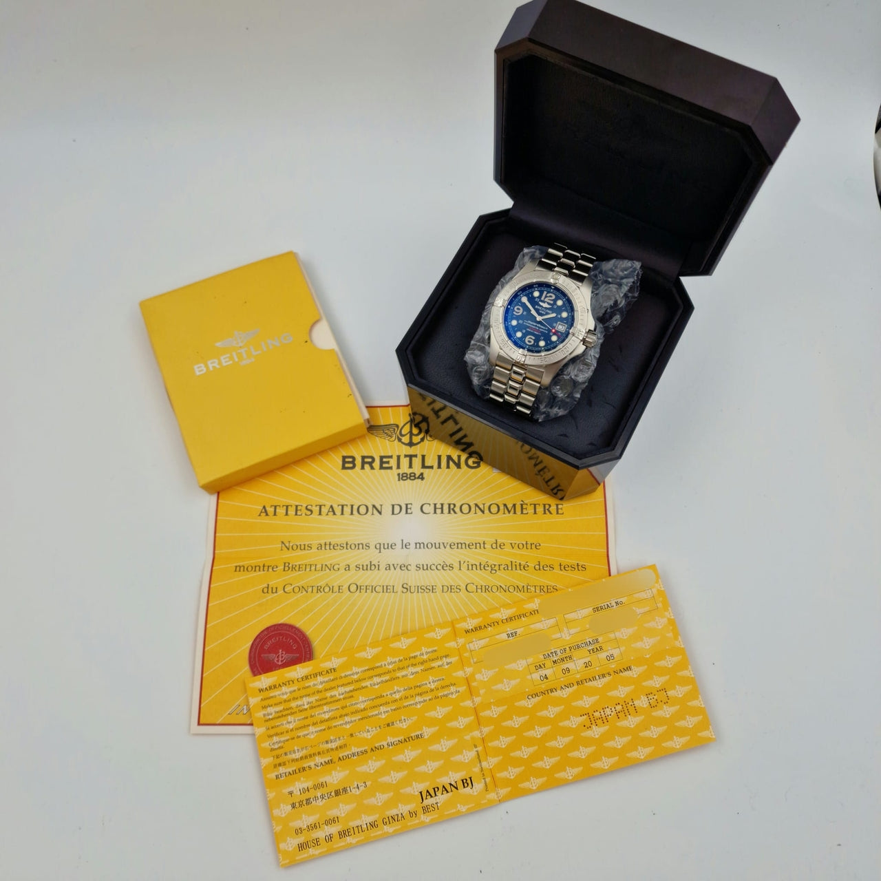 Breitling Superocean Steelfish 44mm Automatik A17390 - Papiere und oder Lieferumfang