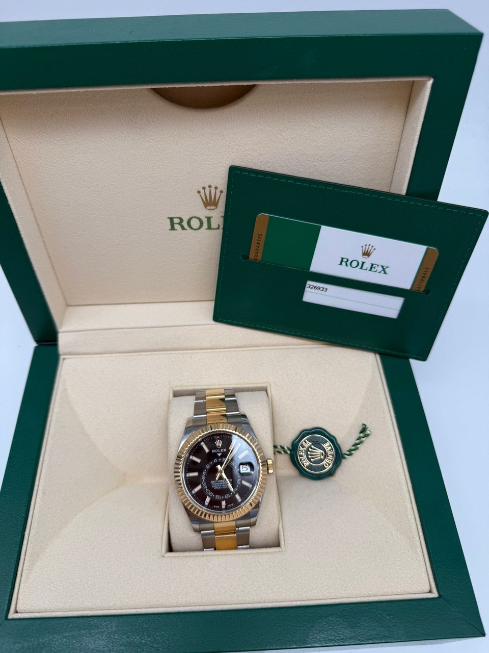 Rolex Sky-Dweller Automatik Herrenuhr Stahl/Gold 326933 - Papiere und oder Lieferumfang