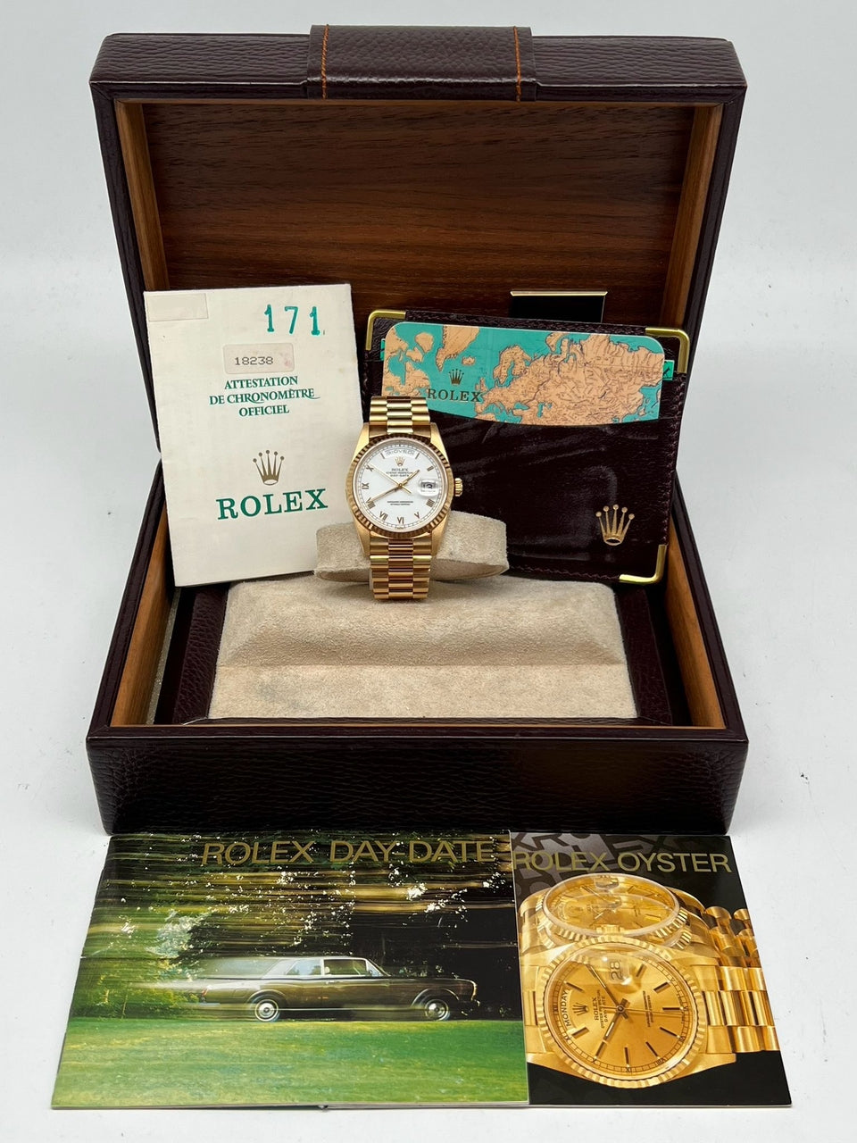 Rolex Day-Date 36 President 18K Gelbgold Automatik 18238 - Papiere und oder Lieferumfang