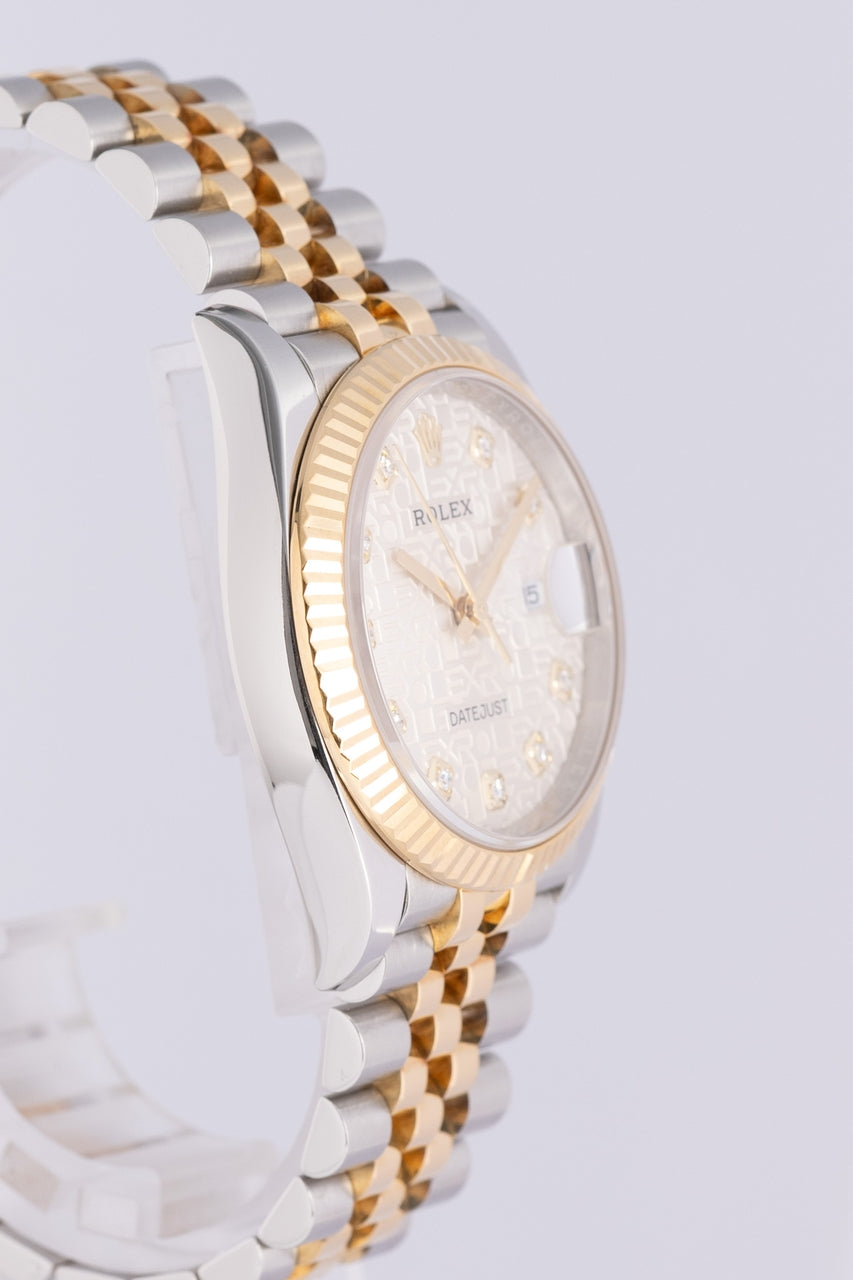 Rolex Datejust 36 Automatik Stahl/Gold Diamond 126233 - Detailansicht 1