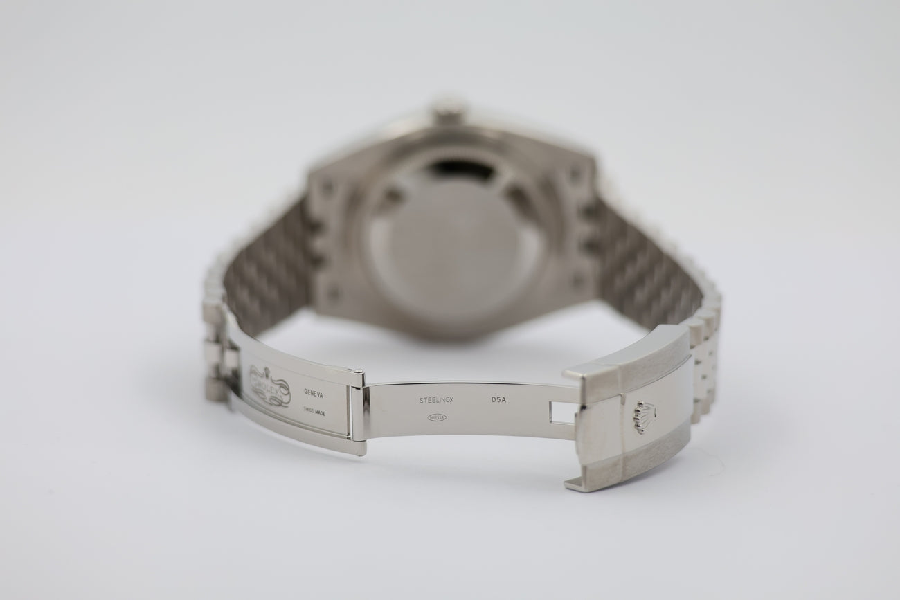 Rolex Datejust Automatik Herrenuhr 41mm Weiß 126300 - Detailansicht 6