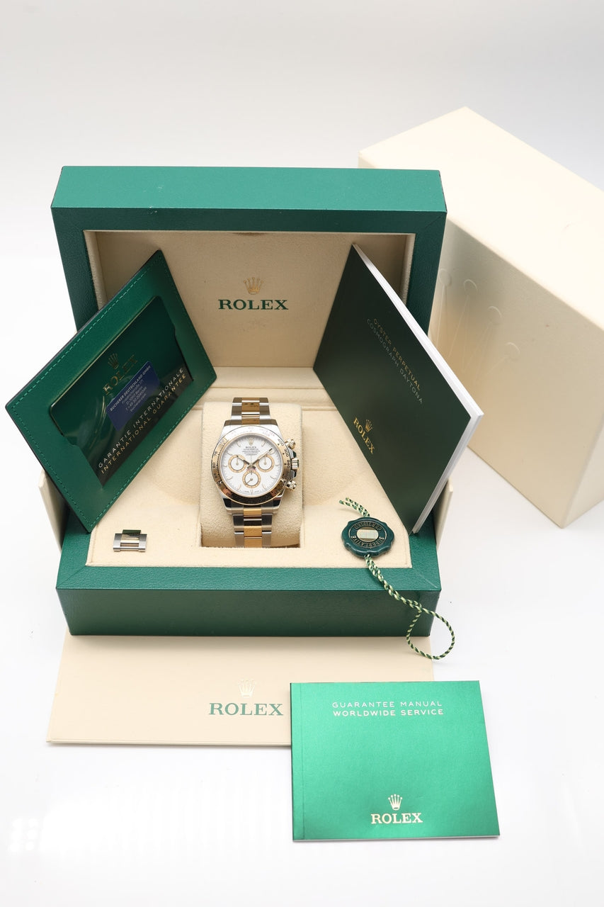 Rolex Daytona Stahl/Gold Automatik Weiß 126503 - Papiere und oder Lieferumfang