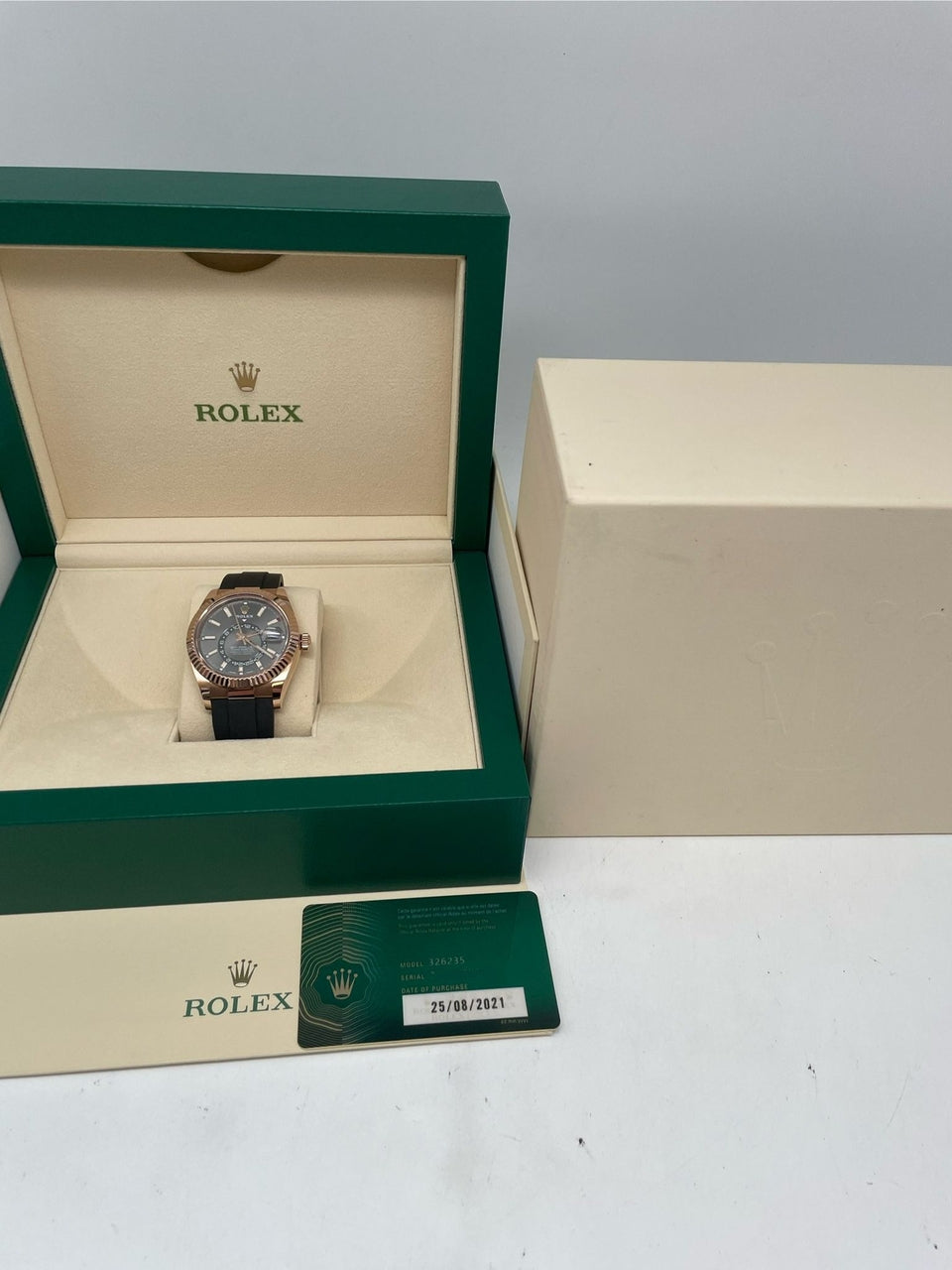 Rolex Sky-Dweller Oysterflex Rosegold Automatik 42mm 326235 - Papers and documentation
