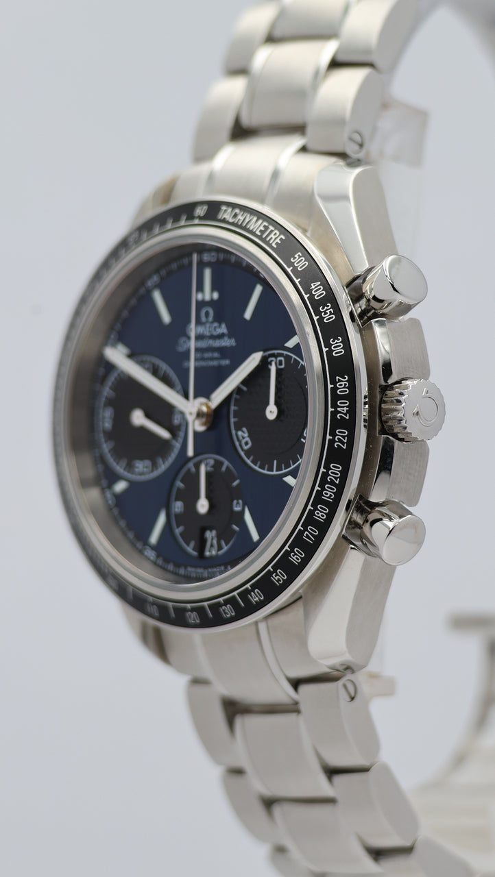 Omega Speedmaster Racing Automatik Blau 40mm 32630405003001 Box + og. Papiere