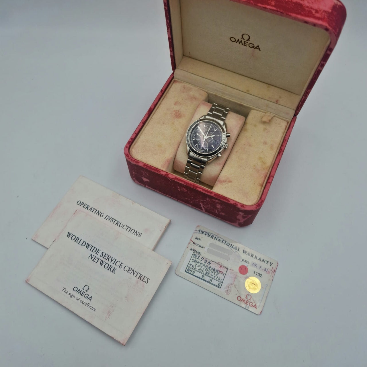 Omega Speedmaster Date 39mm Automatik Herrenuhr 35135000 Box + og. Papiere