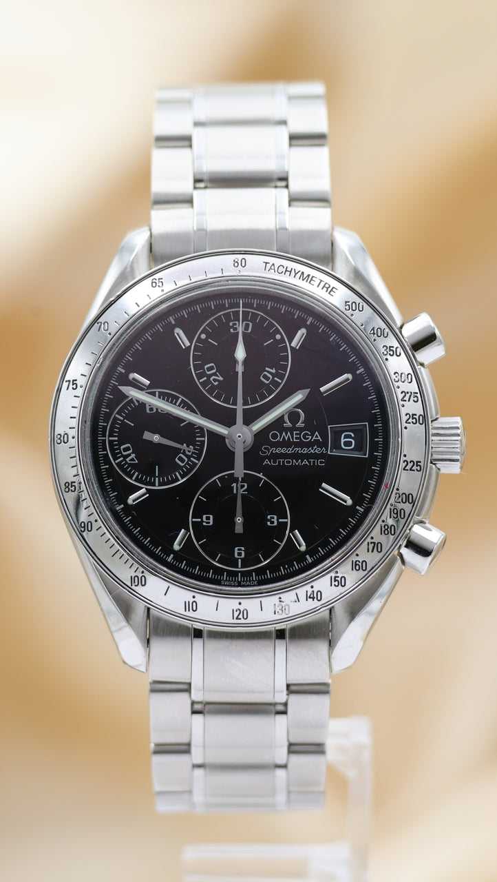 Omega Speedmaster Date 39mm Automatik Herrenuhr 35135000 Box + og. Papiere