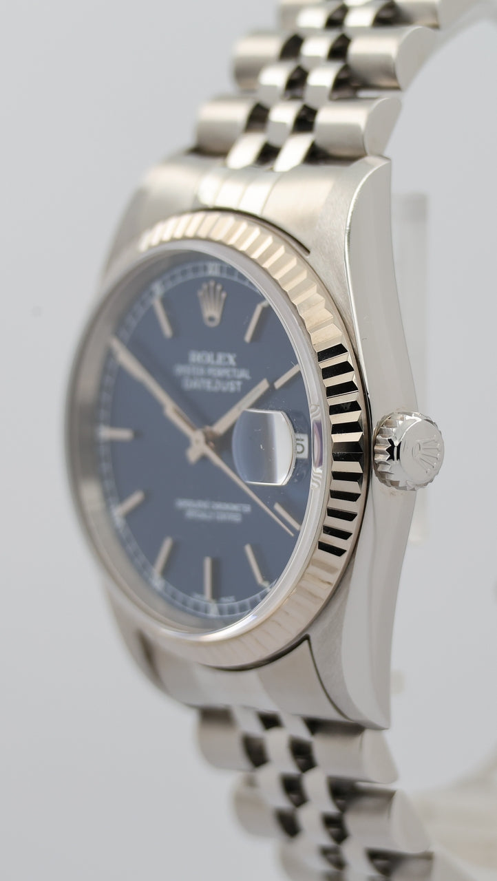 Rolex Datejust Automatik Herrenuhr Blau 36mm 16234 - Detailansicht 7
