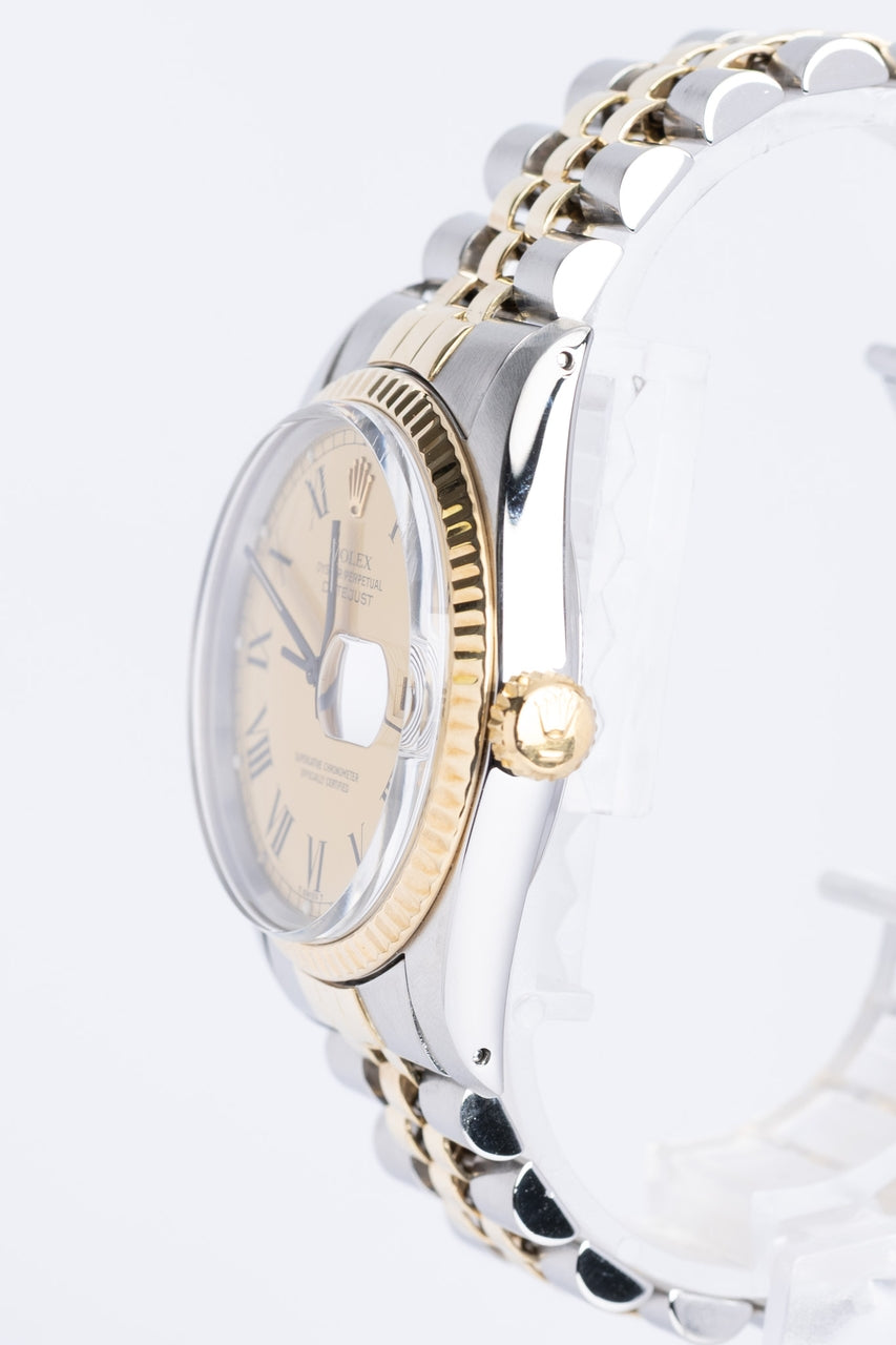 Rolex Datejust 36 Stahl/Gold "Roman Dial" Gold Jubilee LC100 16013 - Detailansicht 2