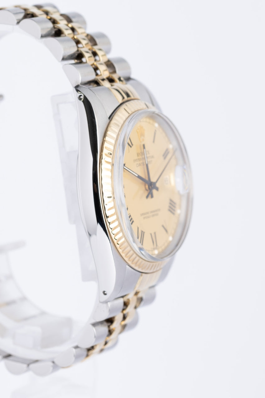 Rolex Datejust 36 Stahl/Gold "Roman Dial" Gold Jubilee LC100 16013 - Detailansicht 1