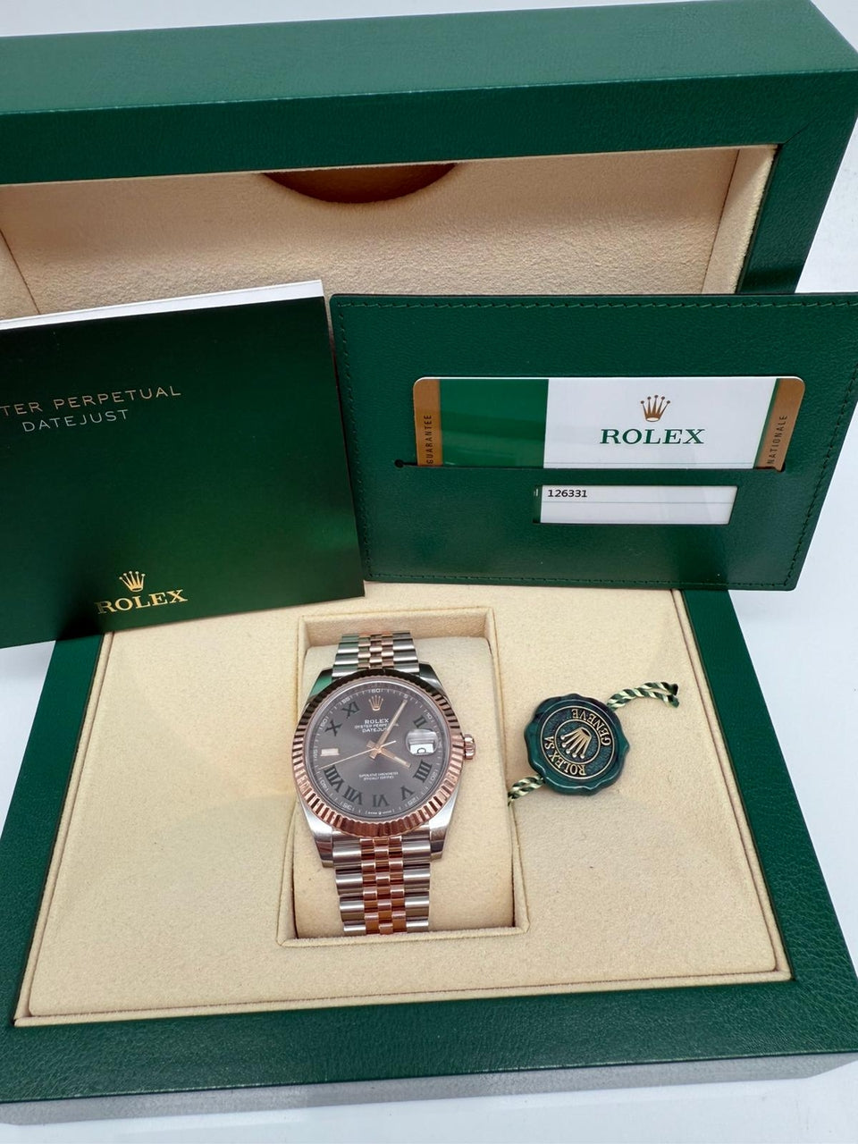 Rolex Datejust "Wimbledon" Automatik Herrenuhr 41mm 126331 - Papiere und oder Lieferumfang