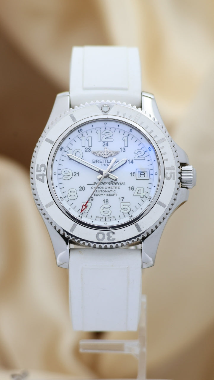 Breitling Superocean II 42 Automatik Herrenuhr Weiß A17365 - Thumbnail