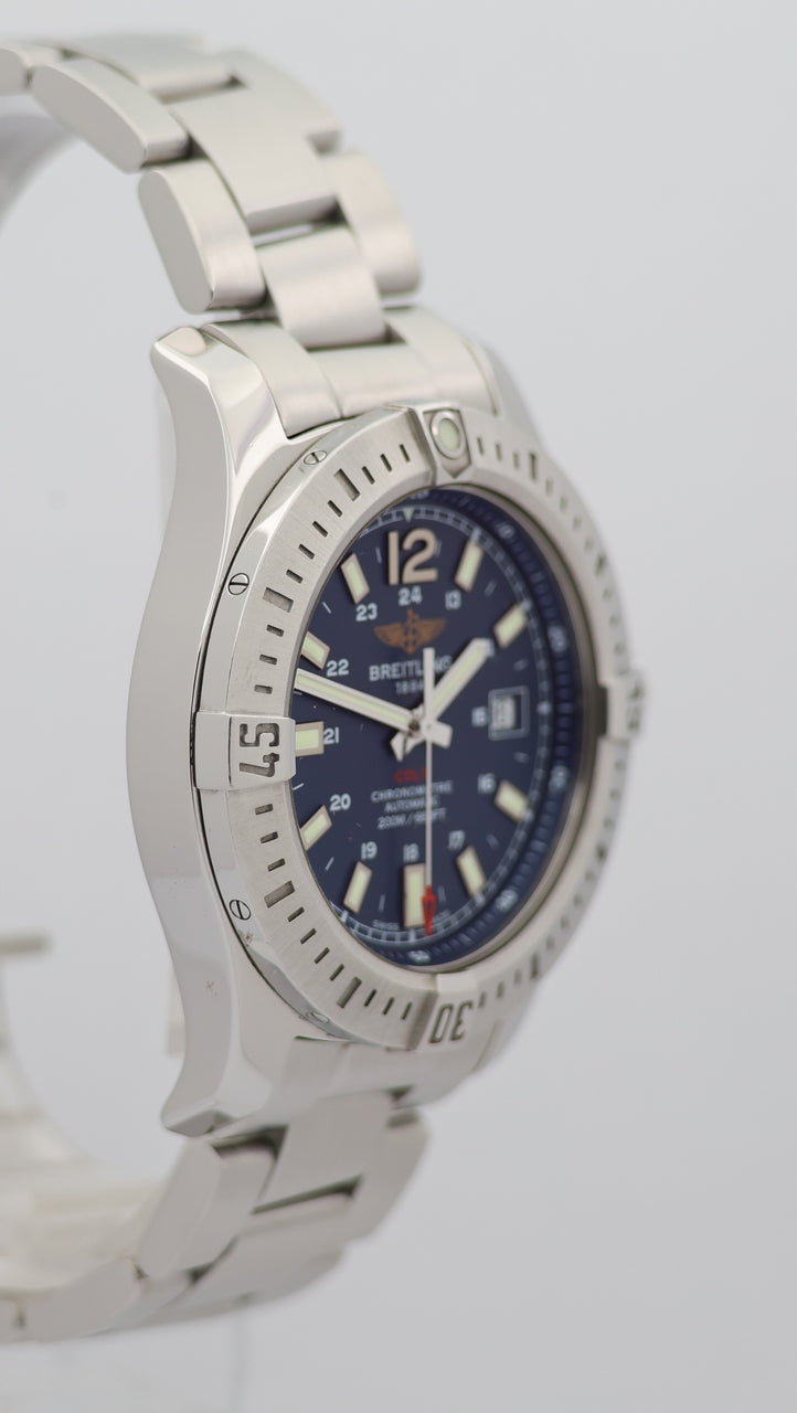 Breitling Colt 44 Automatik Herrenuhr Blau A17388 - Detailansicht 8