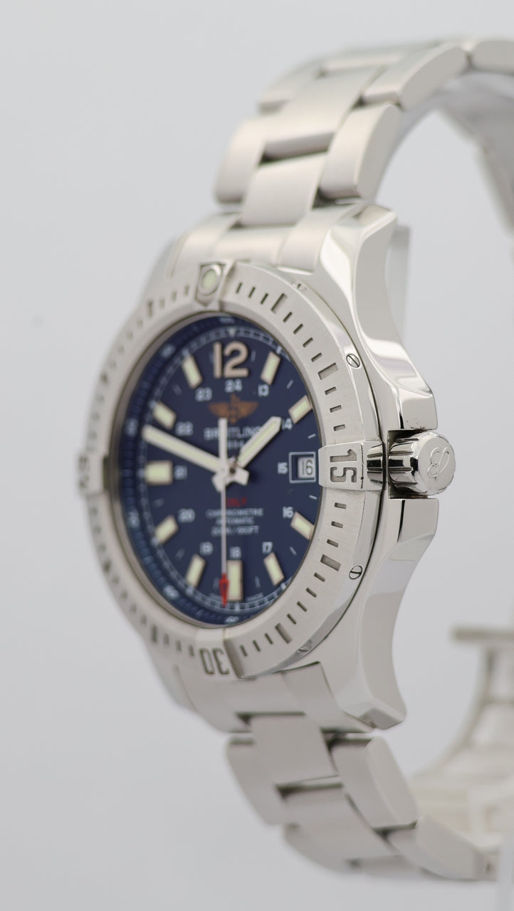 Breitling Colt 44 Automatik Herrenuhr Blau A17388 - Detailansicht 7