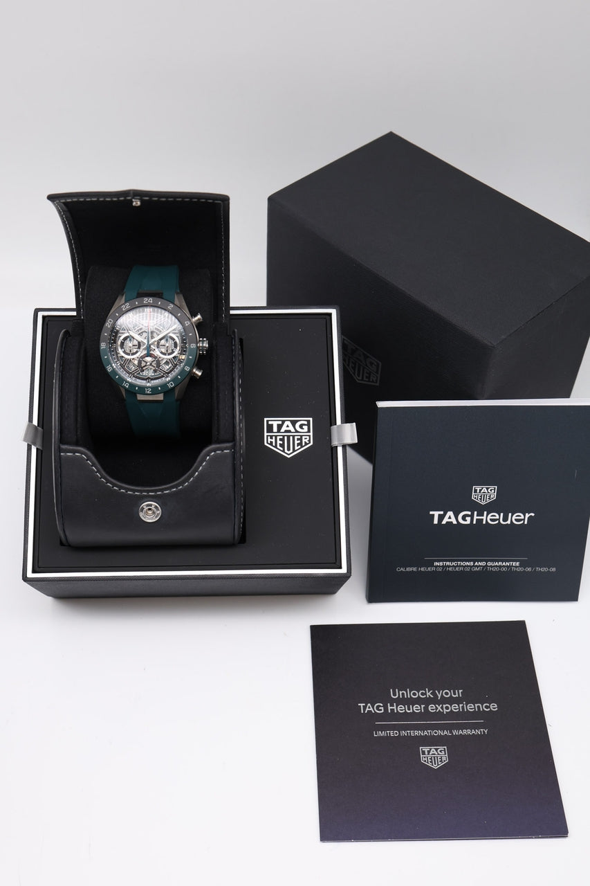 Tag Heuer Carrera Chronograph Extreme Sport Twin-Time Titan 44mm CBU2084.FT6297 - Papiere und oder Lieferumfang