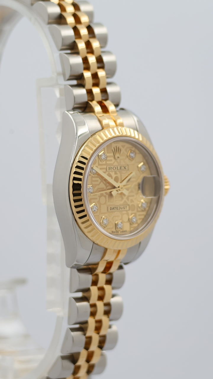 Rolex Lady-Datejust Jubilee Jubiläums-Blatt Diamant 26mm 179173G - Detailansicht 8