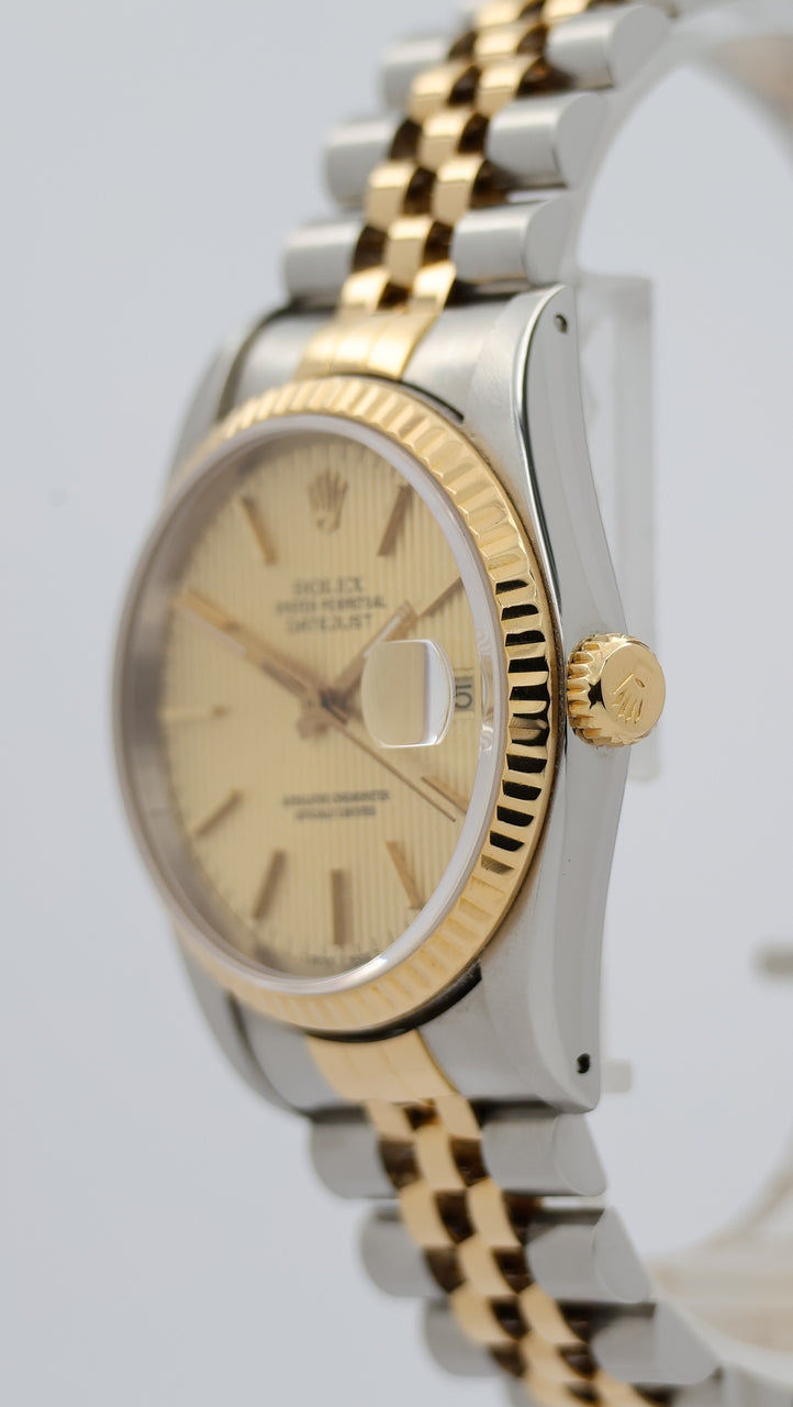 Rolex Datejust 36mm Automatik Herrenuhr Stahl/Gold 16233 - Detailansicht 7