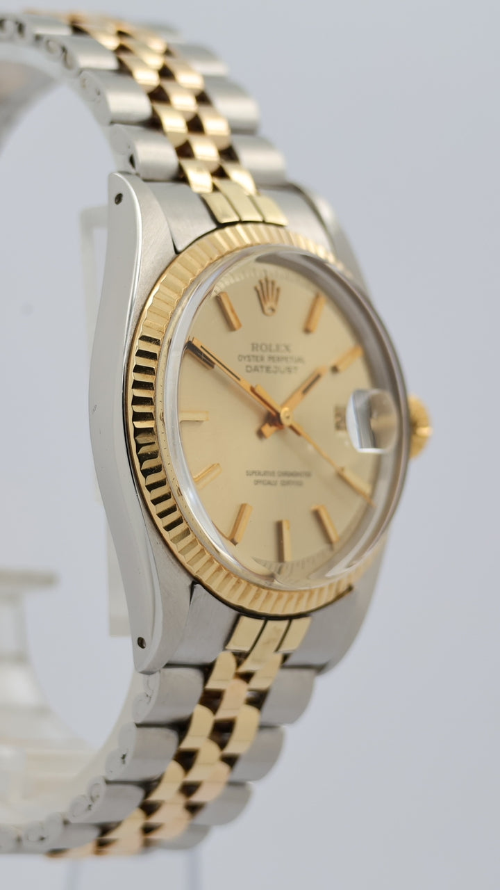 Rolex Datejust 36mm Automatik Stahl Gold Plexi 1601 - Detailansicht 8