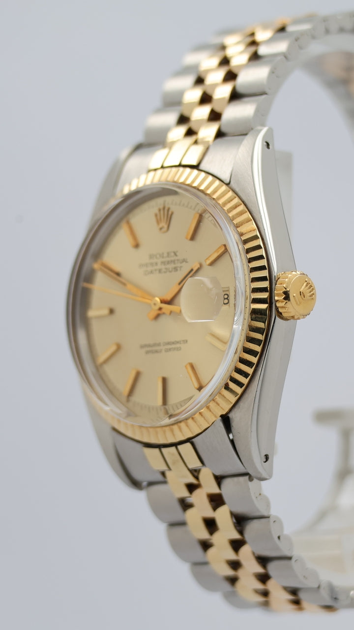 Rolex Datejust 36mm Automatik Stahl Gold Plexi 1601 - Detailansicht 7