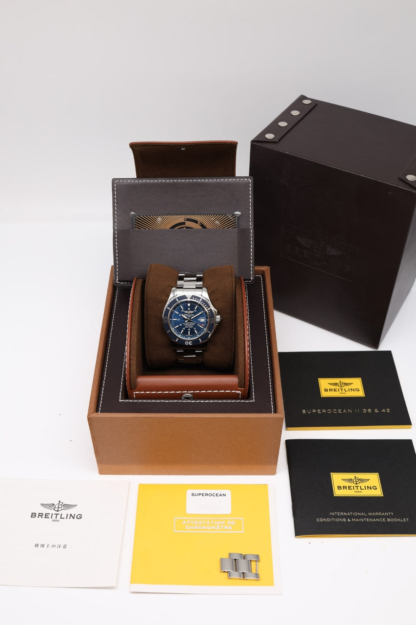 Breitling Superocean II 42mm Automatik Herrenuhr A17365 - Papiere und oder Lieferumfang