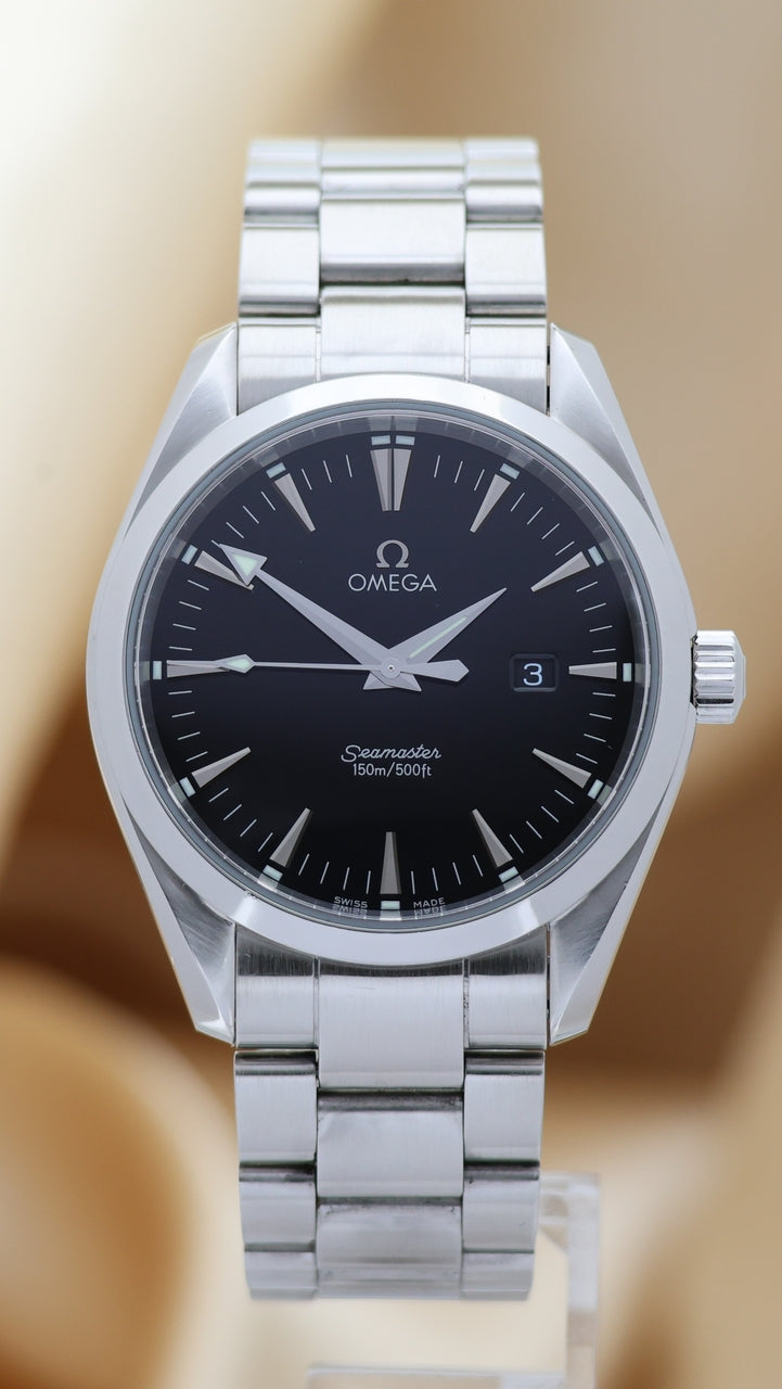 Omega Seamaster Aqua Terra 39mm Quarz Schwarz 25175000 - Thumbnail