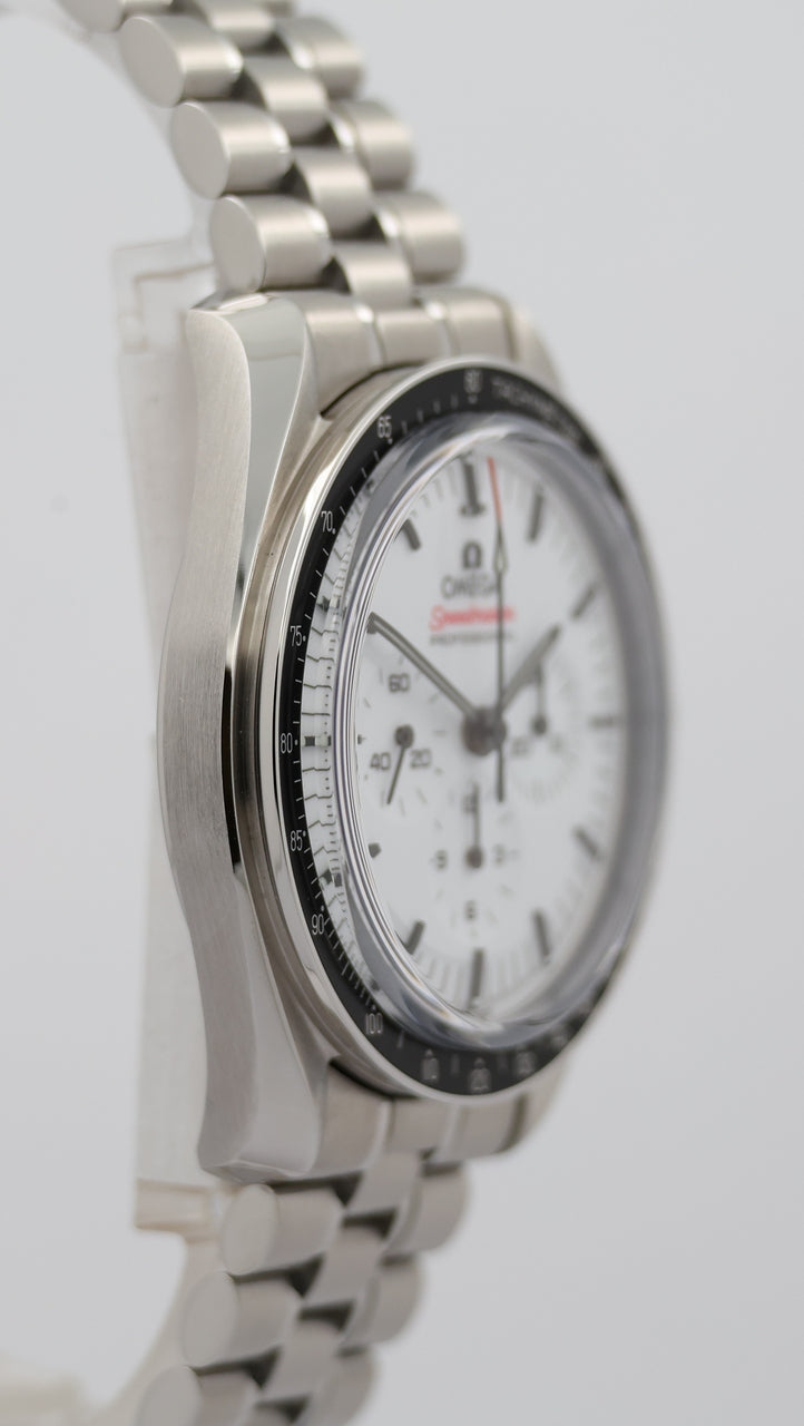 Omega Speedmaster Professional Moonwatch White mit Push-Schließe 31030425004001 - Detailansicht 8