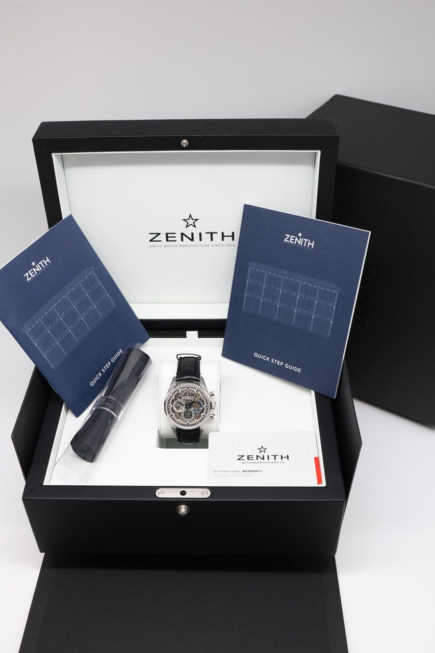 Zenith Chronomaster El Primero Full Open Skeleton Dial 38mm 032153400 - Papiere und oder Lieferumfang