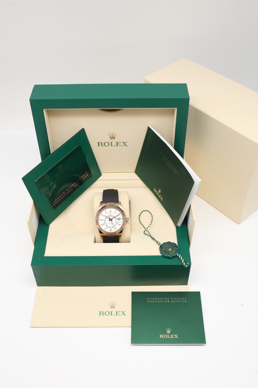 Rolex Sky-Dweller Oysterflex Roségold 42mm Automatik 336235 - Papiere und oder Lieferumfang