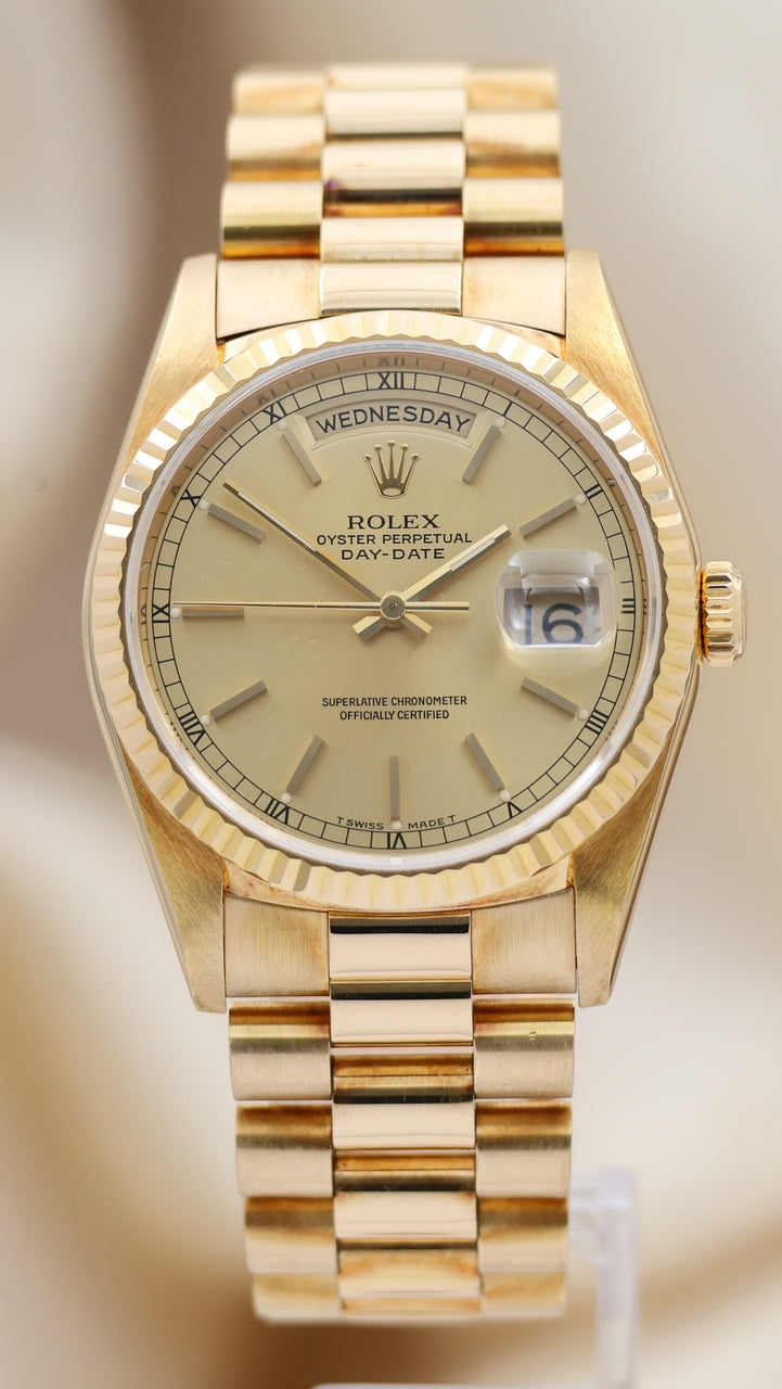 Rolex Day-Date 36 President 18K Gelbgold Automatik 18238 - Main product image