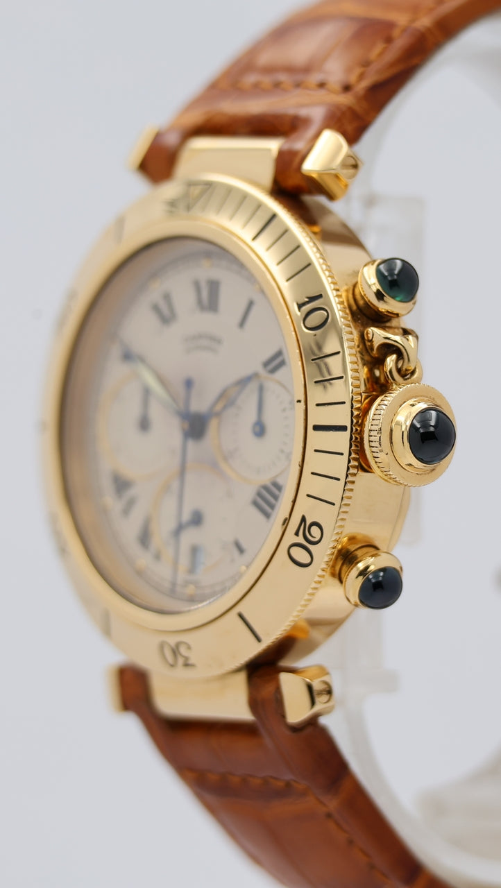 Cartier Pasha Chronograph 18K Gelbgold Automatik 2111 - Detailansicht 6