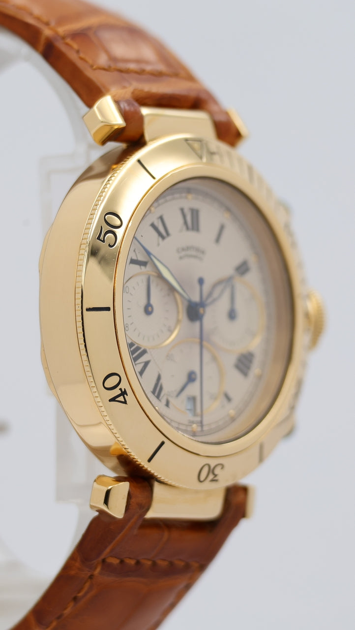 Cartier Pasha Chronograph 18K Gelbgold Automatik 2111 - Detailansicht 7