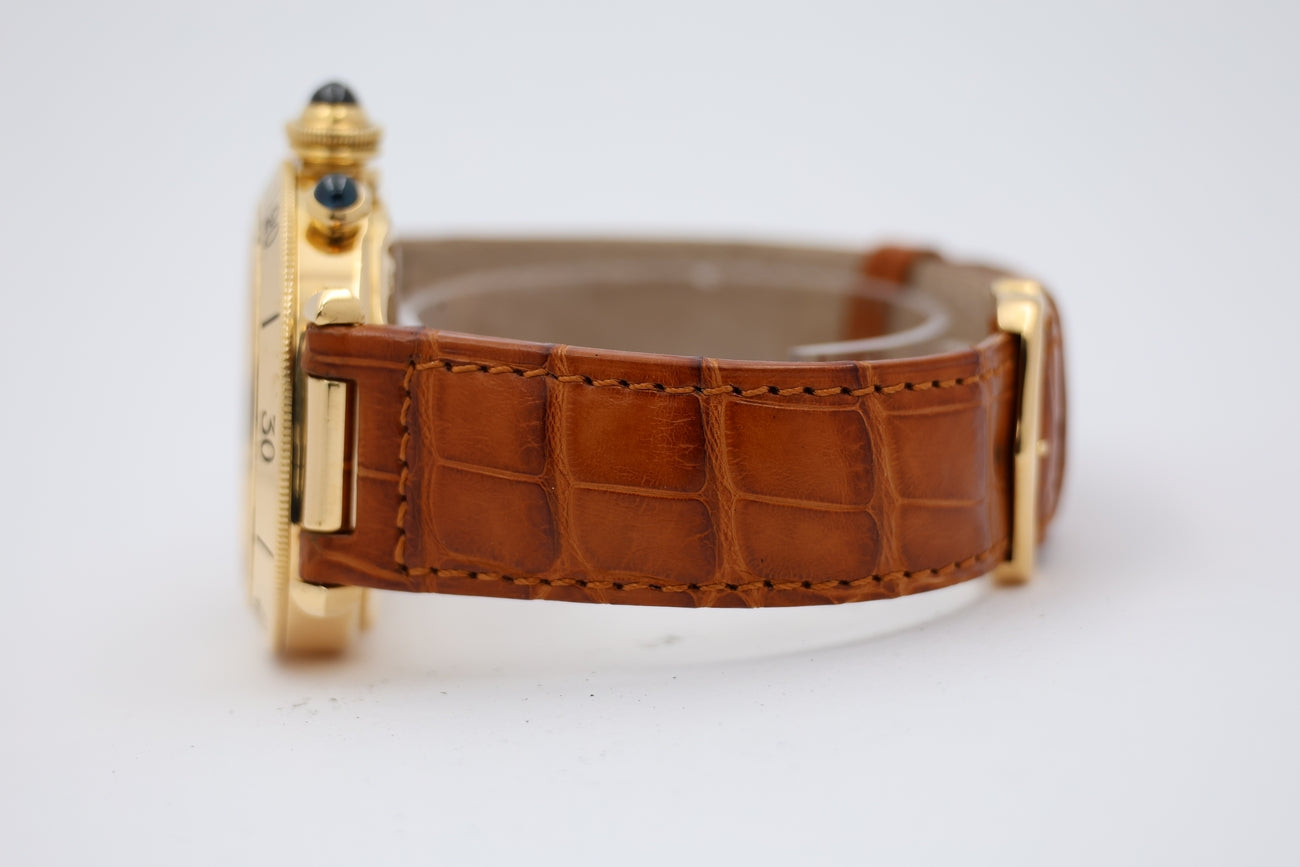 Cartier Pasha Chronograph 18K Gelbgold Automatik 2111 - Detailansicht 3