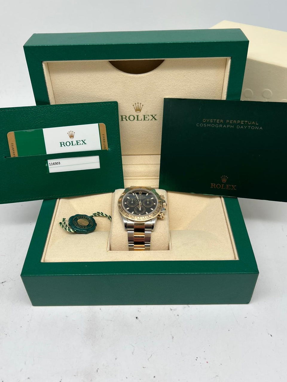 Rolex Daytona Automatik Stahl/Gold 40mm 116503 - Papiere und oder Lieferumfang