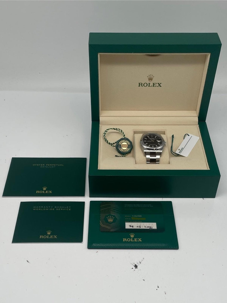 Rolex Datejust 36mm Automatik 126200 - Papiere und oder Lieferumfang