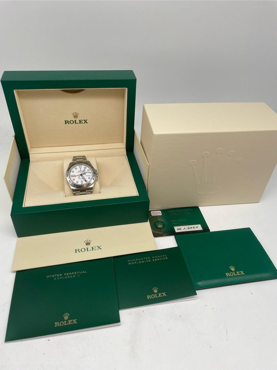 Rolex Explorer II 42mm Automatik Herrenuhr 216570 - Papiere und oder Lieferumfang