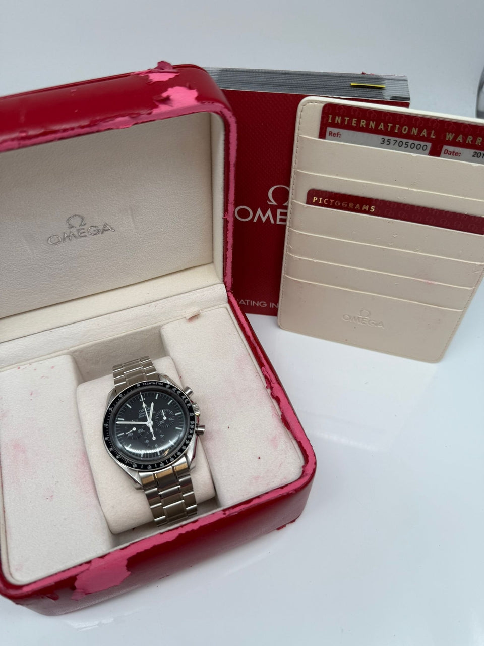 Omega Speedmaster Professional Moonwatch 42 Handaufzug 35705000 - Papiere und oder Lieferumfang