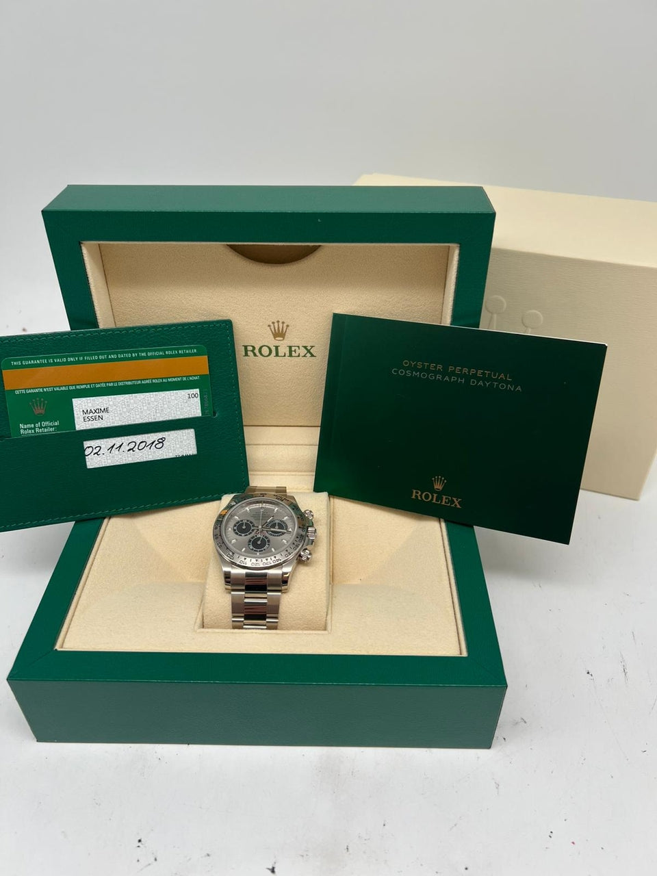 Rolex Daytona Ghost Automatik Herrenuhr Weißgold 40mm 116509 - Papiere und oder Lieferumfang