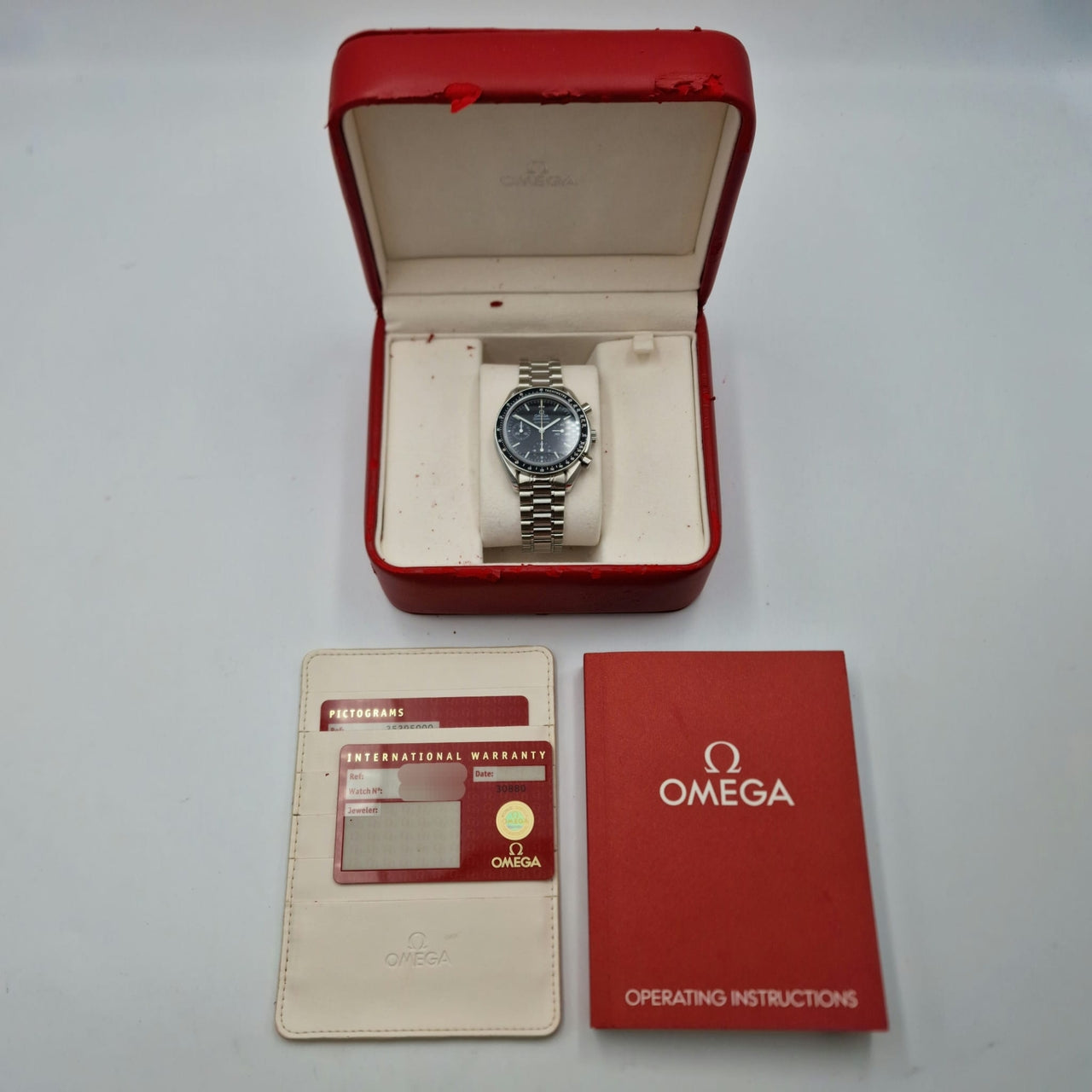 Omega Speedmaster Reduced Automatik Herrenuhr 35395000 - Papiere und oder Lieferumfang