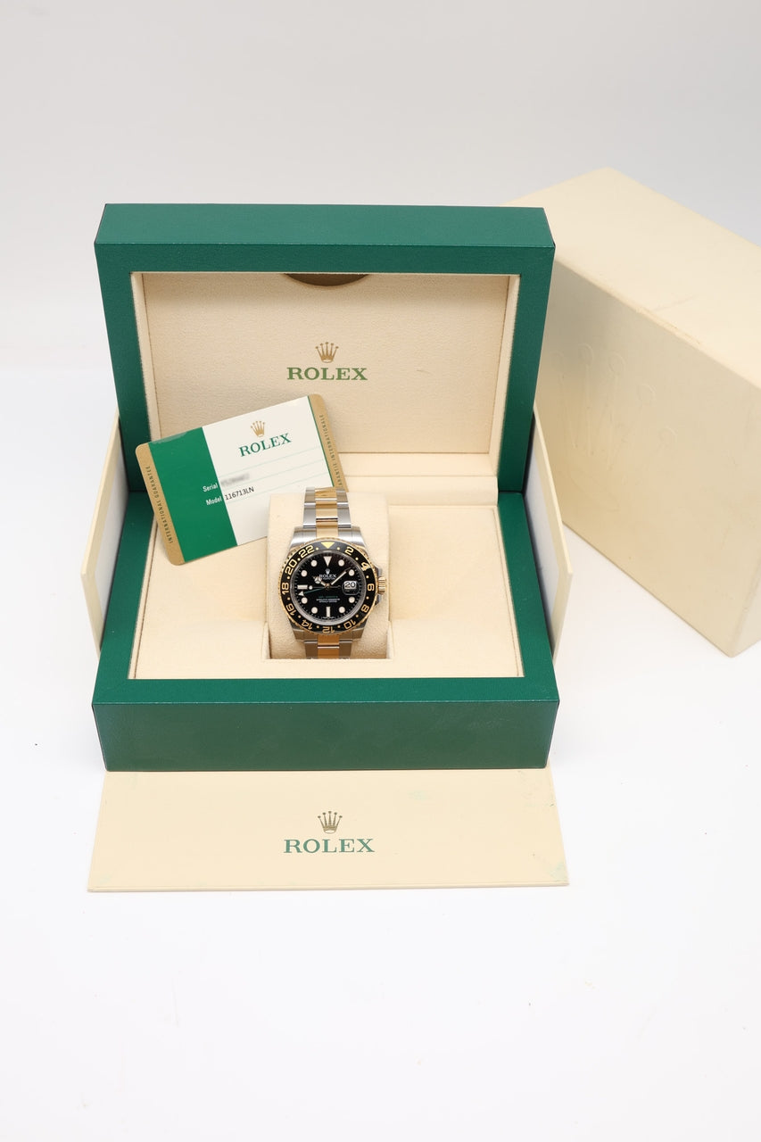 Rolex GMT Master II Stahl/Gold Automatik 116713LN - Papiere und oder Lieferumfang