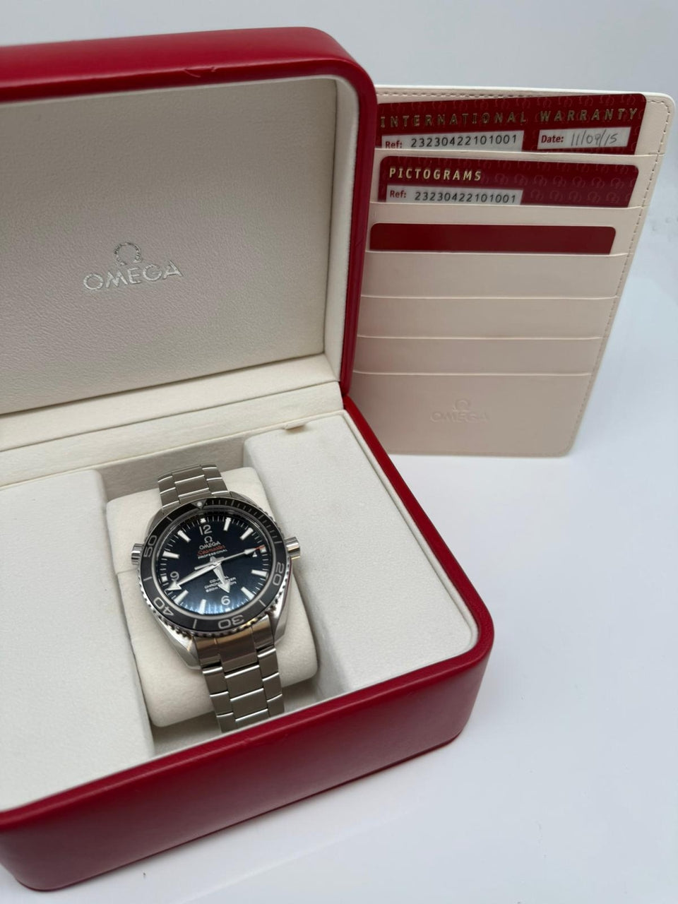 Omega Seamaster Planet Ocean Automatik Herrenuhr 42mm 23230422101001 - Papiere und oder Lieferumfang