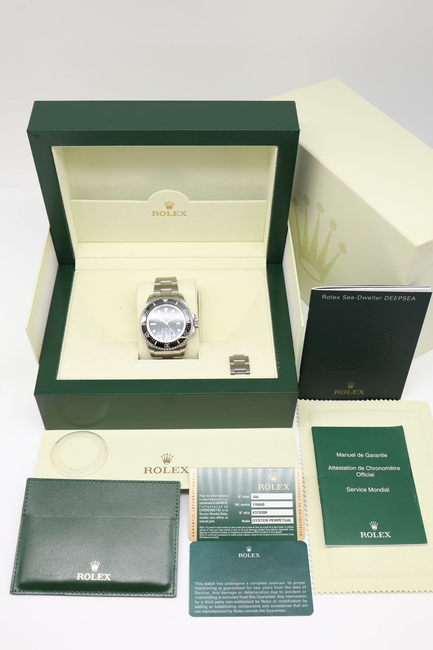 Rolex Sea-Dweller Deepsea 44mm Automatik LC100 SERVICE 116660 - Papiere und oder Lieferumfang