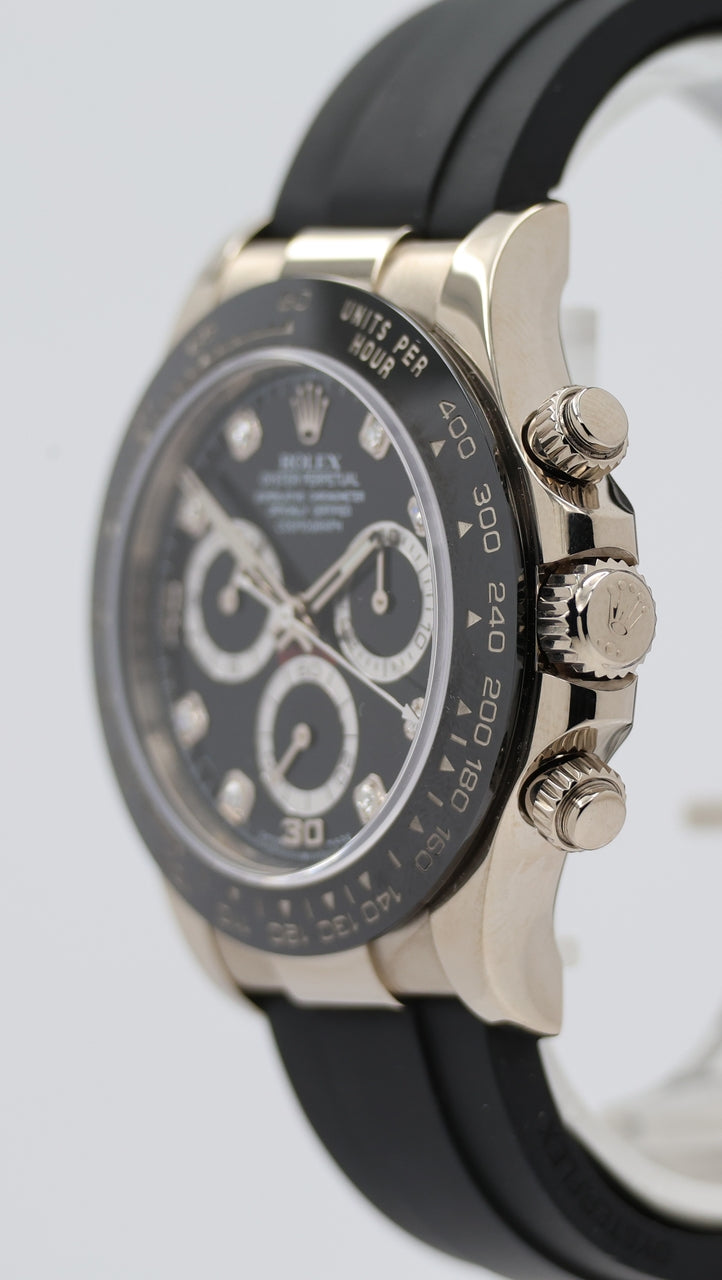 Rolex Daytona Weißgold Oysterflex Diamond Dial 116519 - Detail view 7