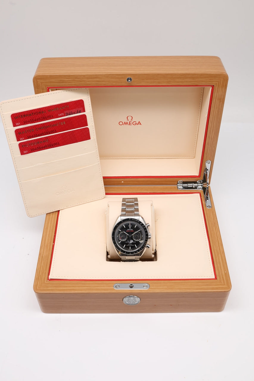 Omega Speedmaster Moonphase 44mm Automatik 30430445201001 - Papiere und oder Lieferumfang