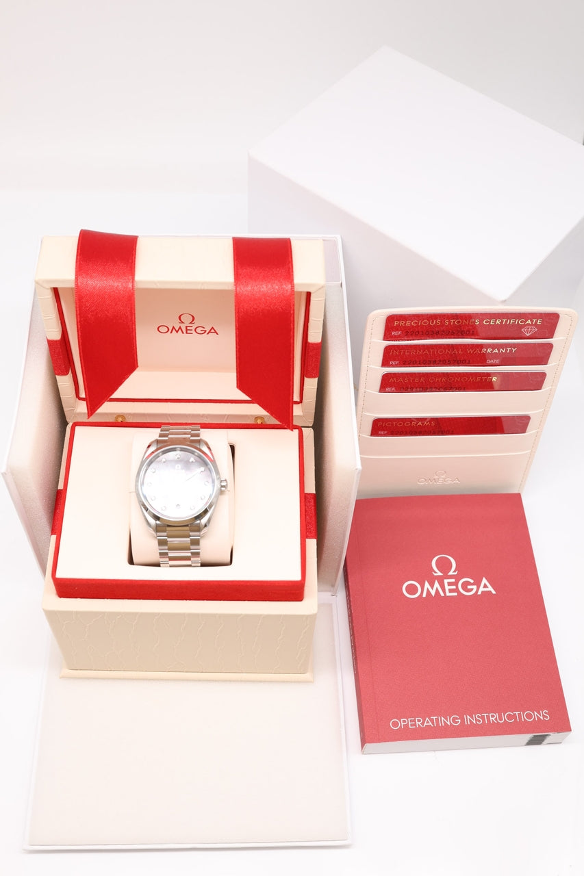 Omega Seamaster Aqua Terra "MOP Diamond Dial" 38mm Automatik 22010382057001 - Detailansicht 11