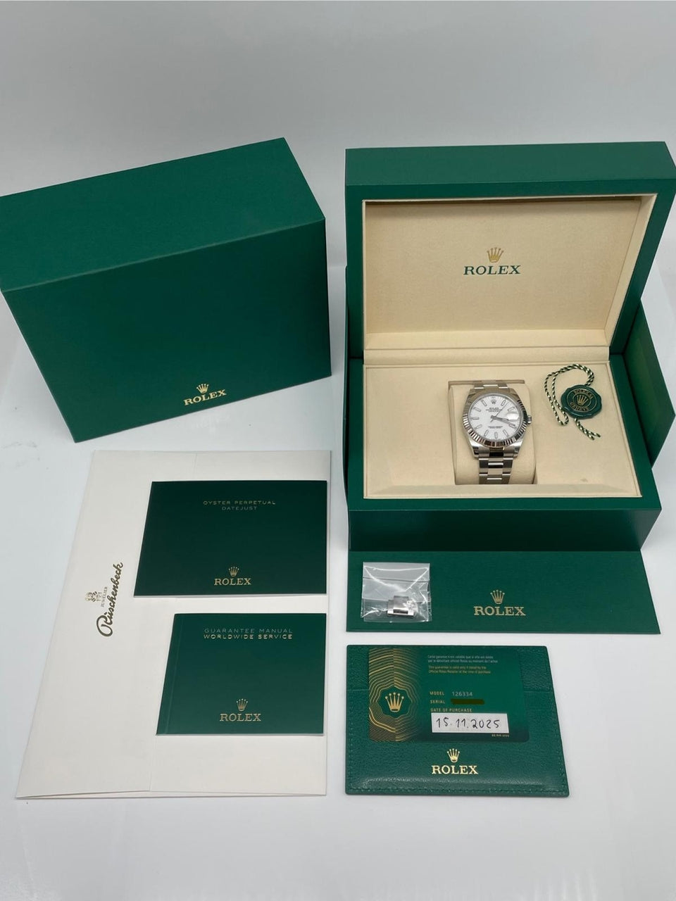 Rolex Datejust 41mm Automatik Herrenuhr 126334 - Papers and documentation